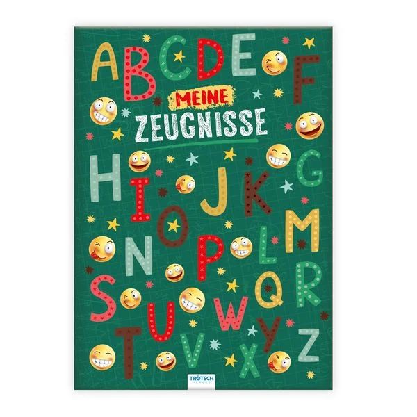 Zeugnismappe A4 wattiert: ABC Smile