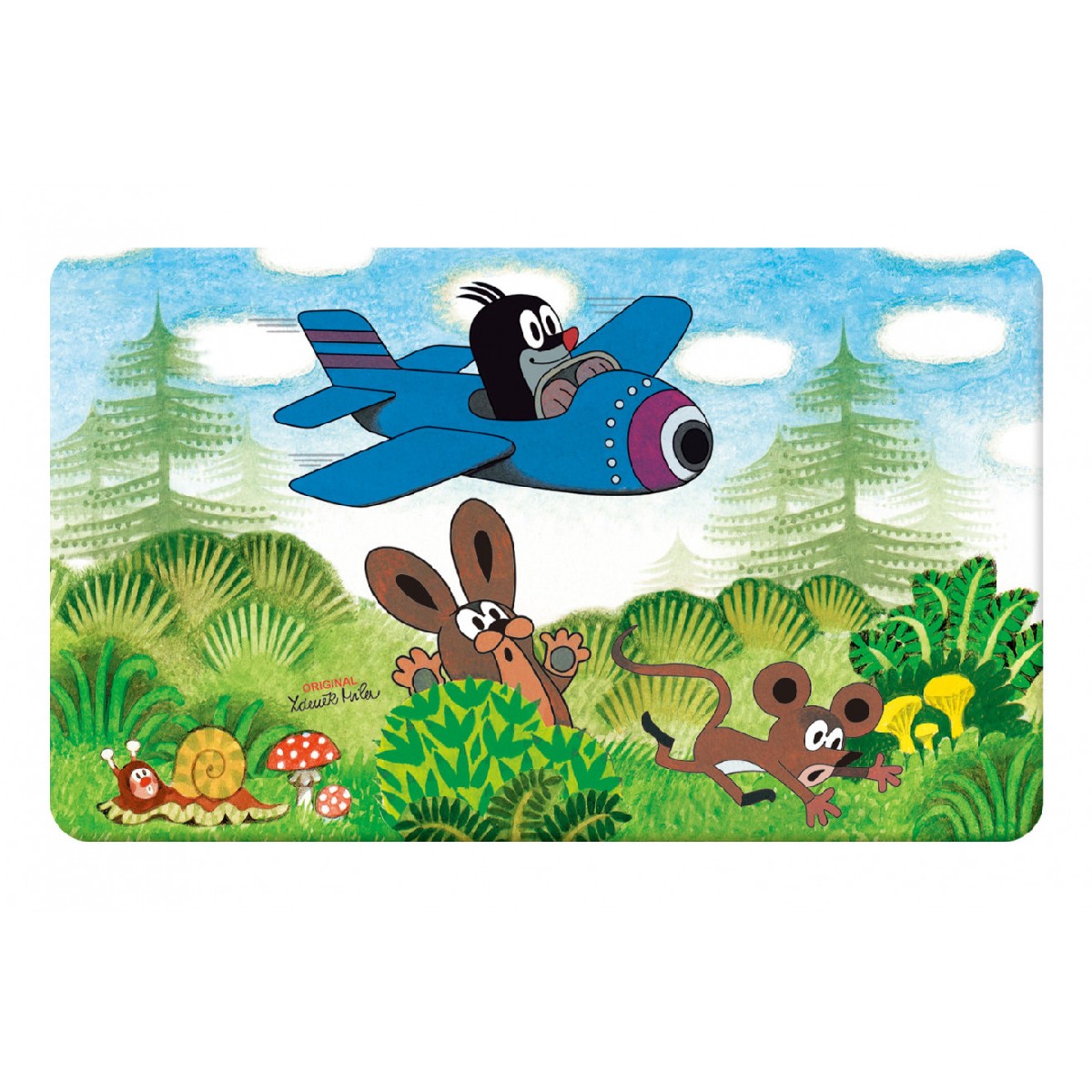 Der kleine Maulwurf - Brettchen Flugzeug (5er-VE)