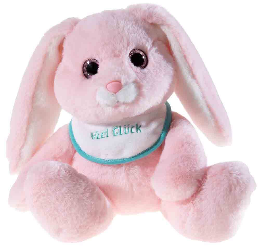 HASE Milchschnute pink mit Lätzchen (Plüsch, 26cm)