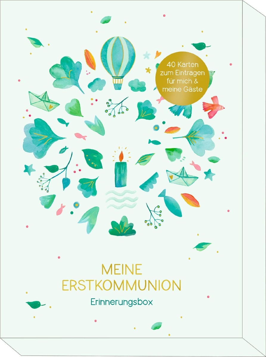 Erinnerungsbox: Meine Erstkommunion (40 Karten zum Eintrage