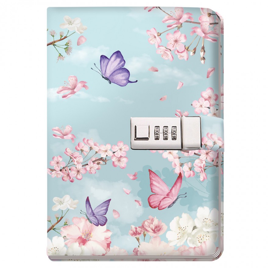 Tagebuch mit Zahlenschloss "Spring"