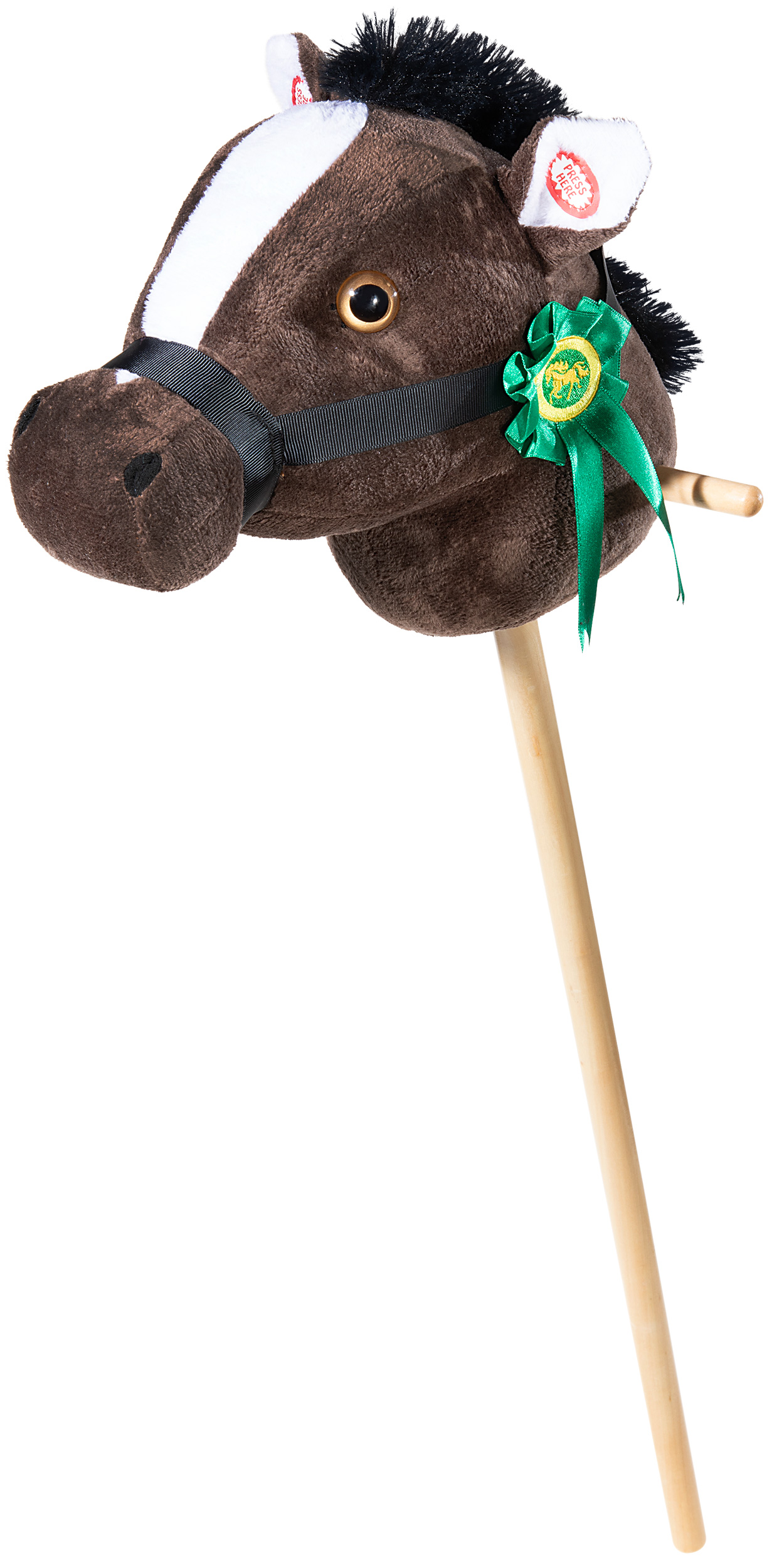 STECKENPFERD mit Plakette dunkelbraun
