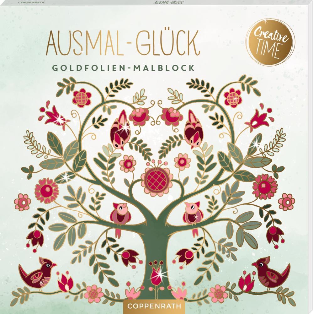 Ausmal-Glück: Goldfolien-Malblock