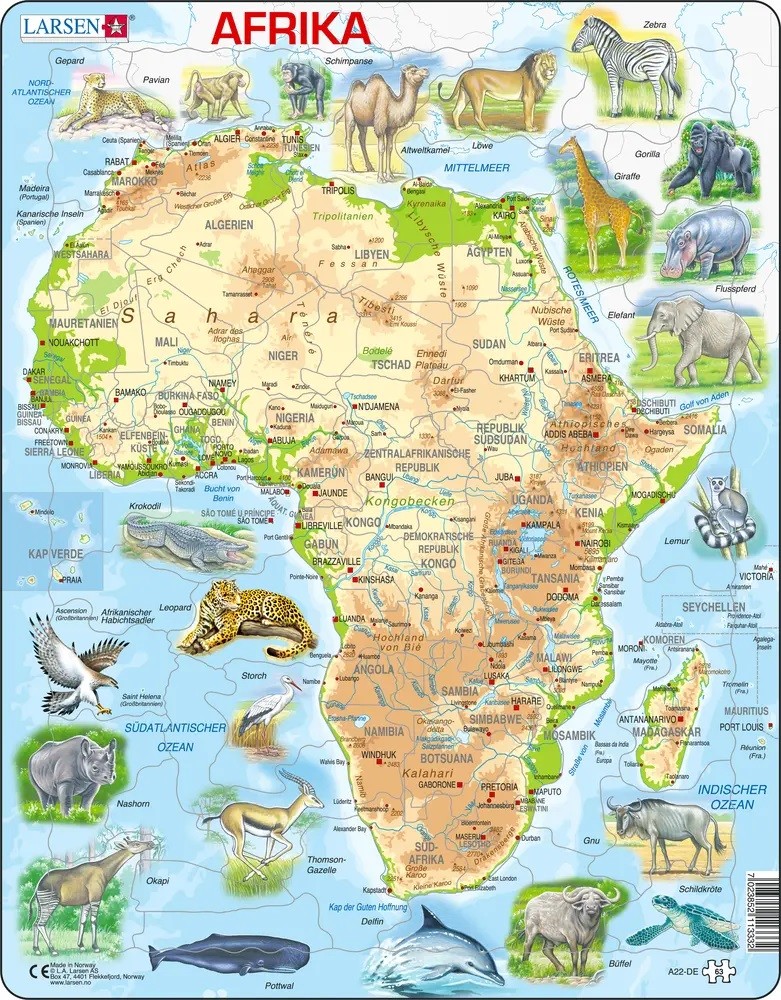 Puzzle - Afrika (physisch)