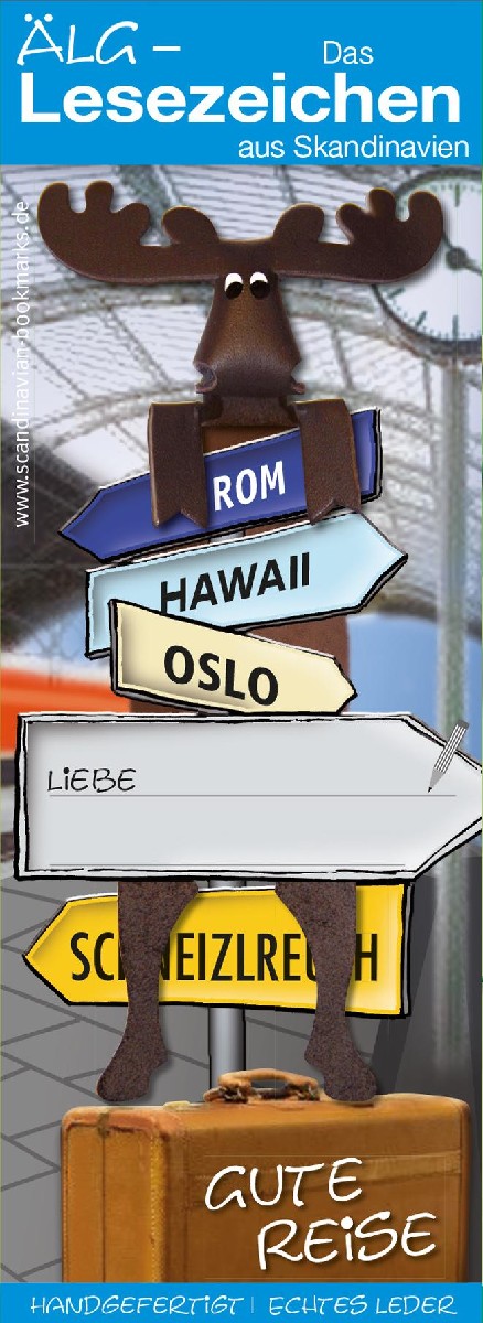Lesezeichen Elch, Gute reise
