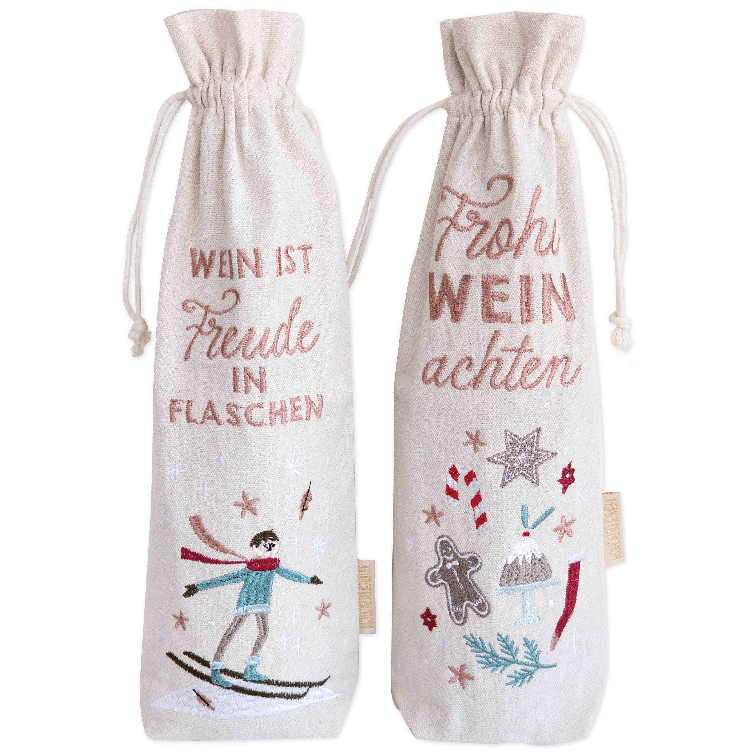 2 Flaschenbeutel zu Weihnachten – Cheerful Christmas
