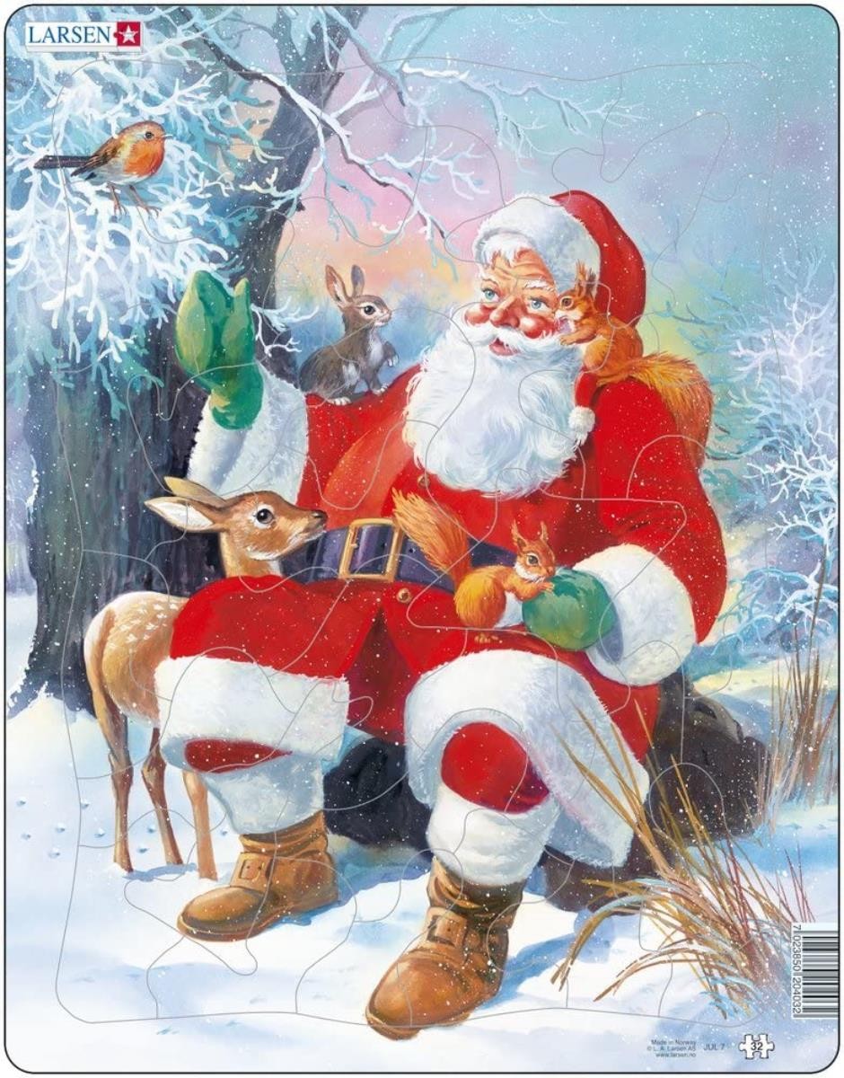 Puzzle - Weihnachtsmann im Wald