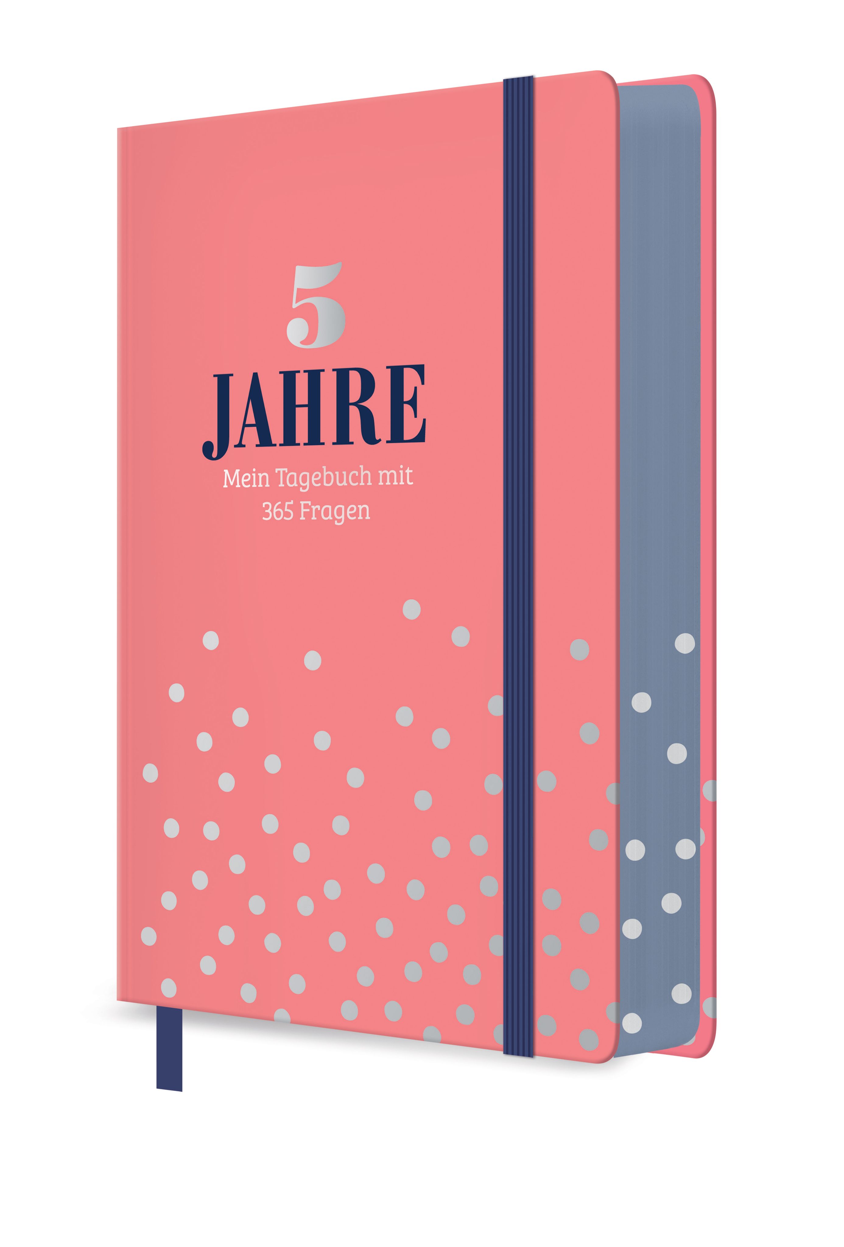 5 Jahre - Mein Tagebuch mit 365 Fragen (rosa mit Polka-D...