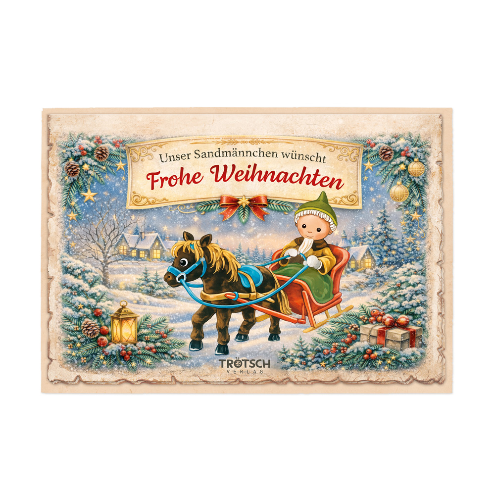 Unser Sandmännchen Weihnachtskarte Nostagie