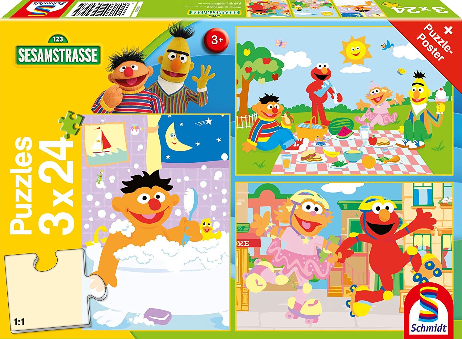 Puzzle - Sesamstraße: Sachen machen (3x24 Teile)