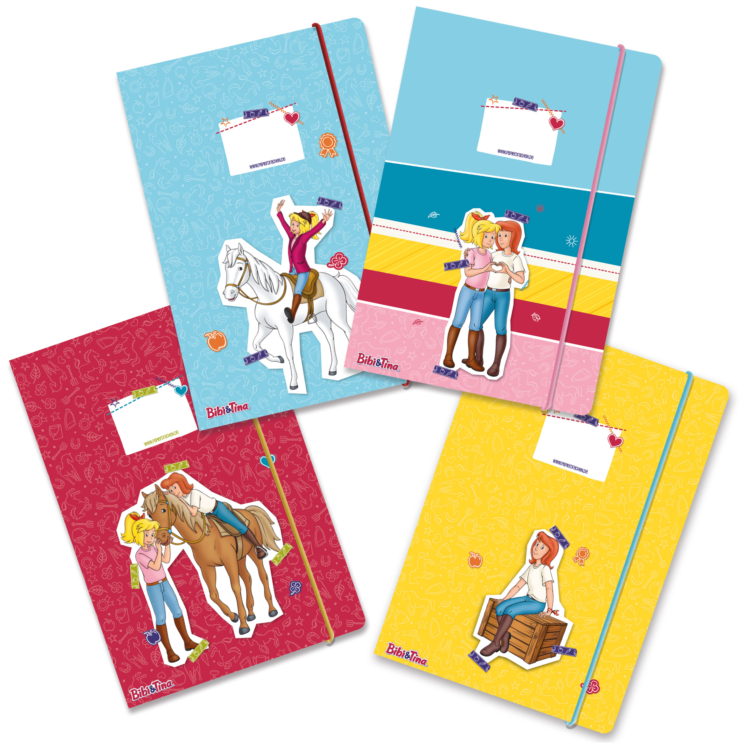 4 Sammelmappen - DIN A4 - Bibi und Tina