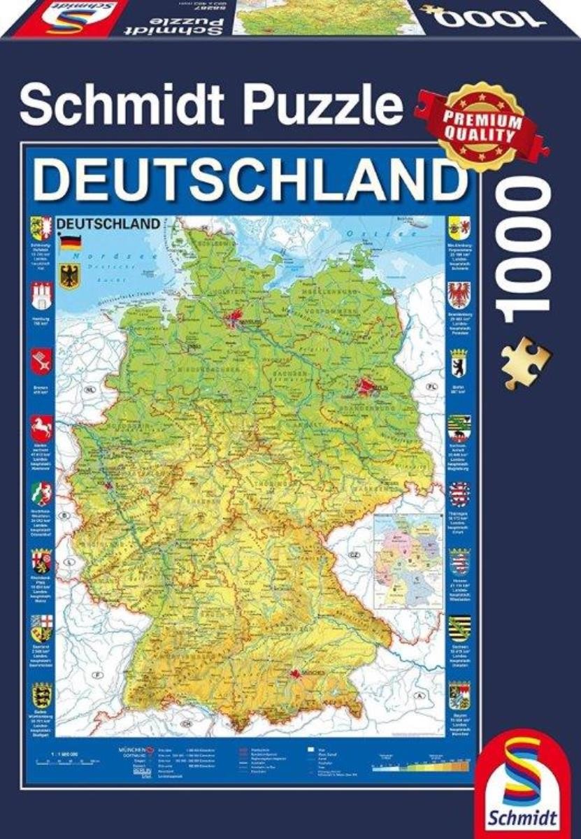 Puzzle - Deutschlandkarte (1000 Teile)