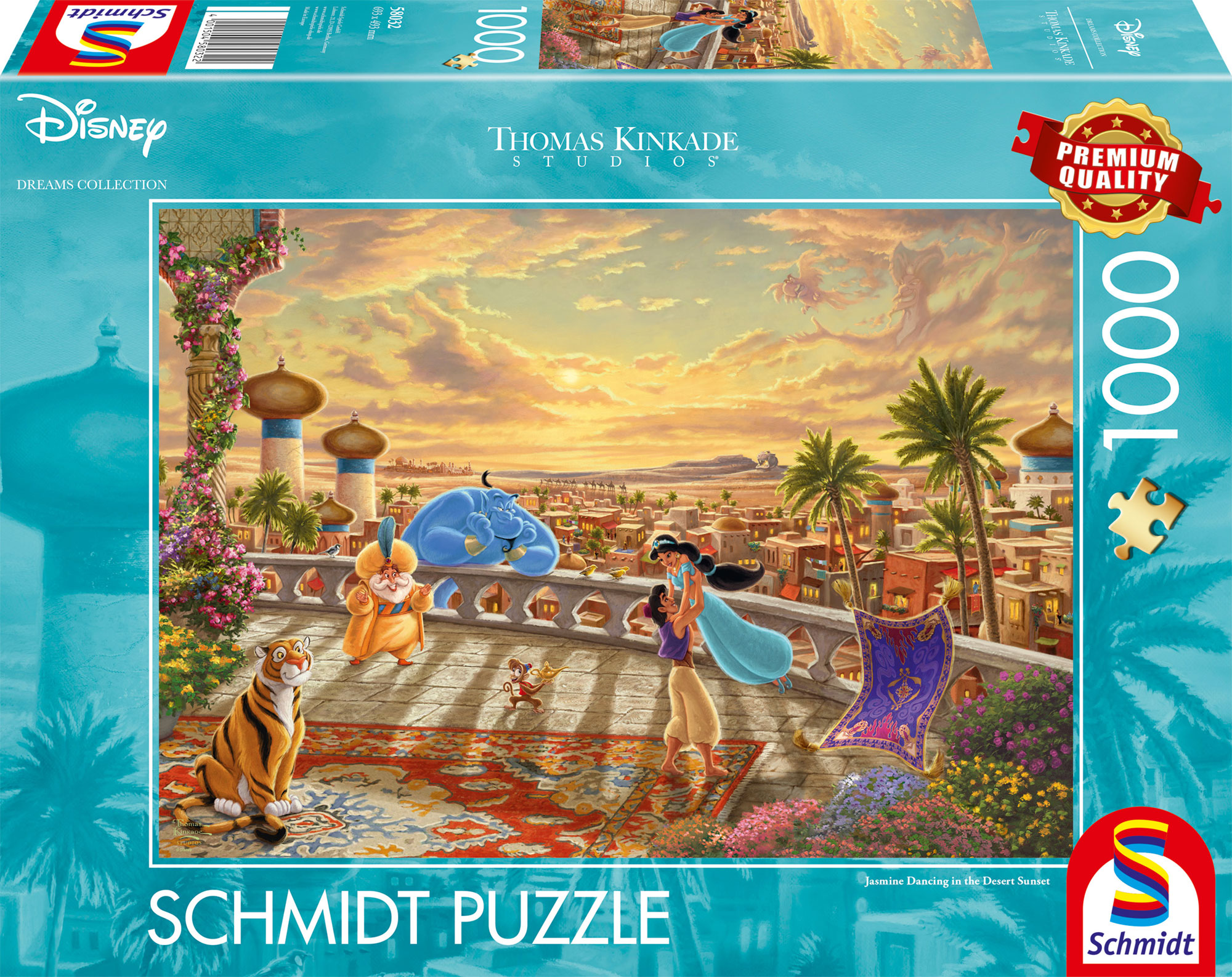 Puzzle - Disney: Aladdin und Jasmin (1000 Teile)