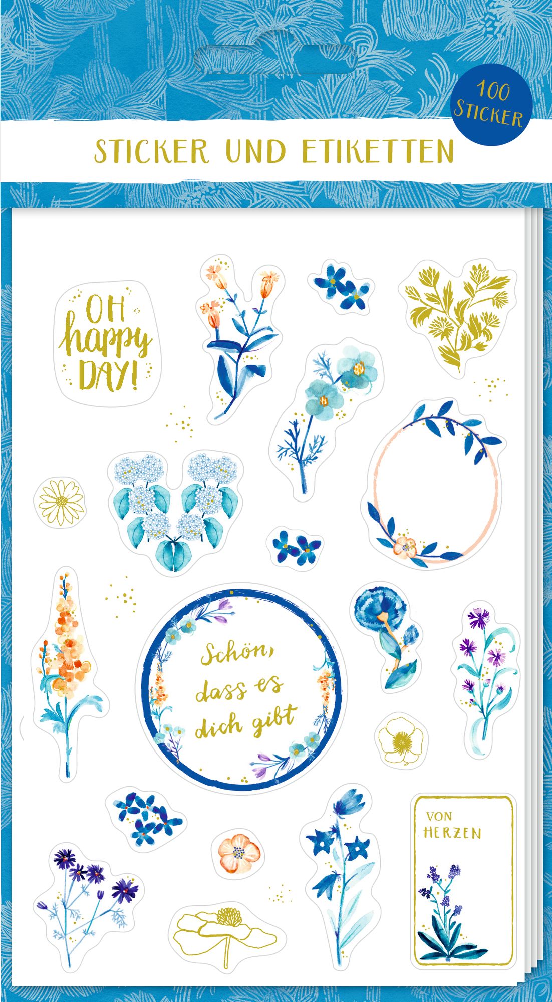 Stickerbogen mit 100 Stickern