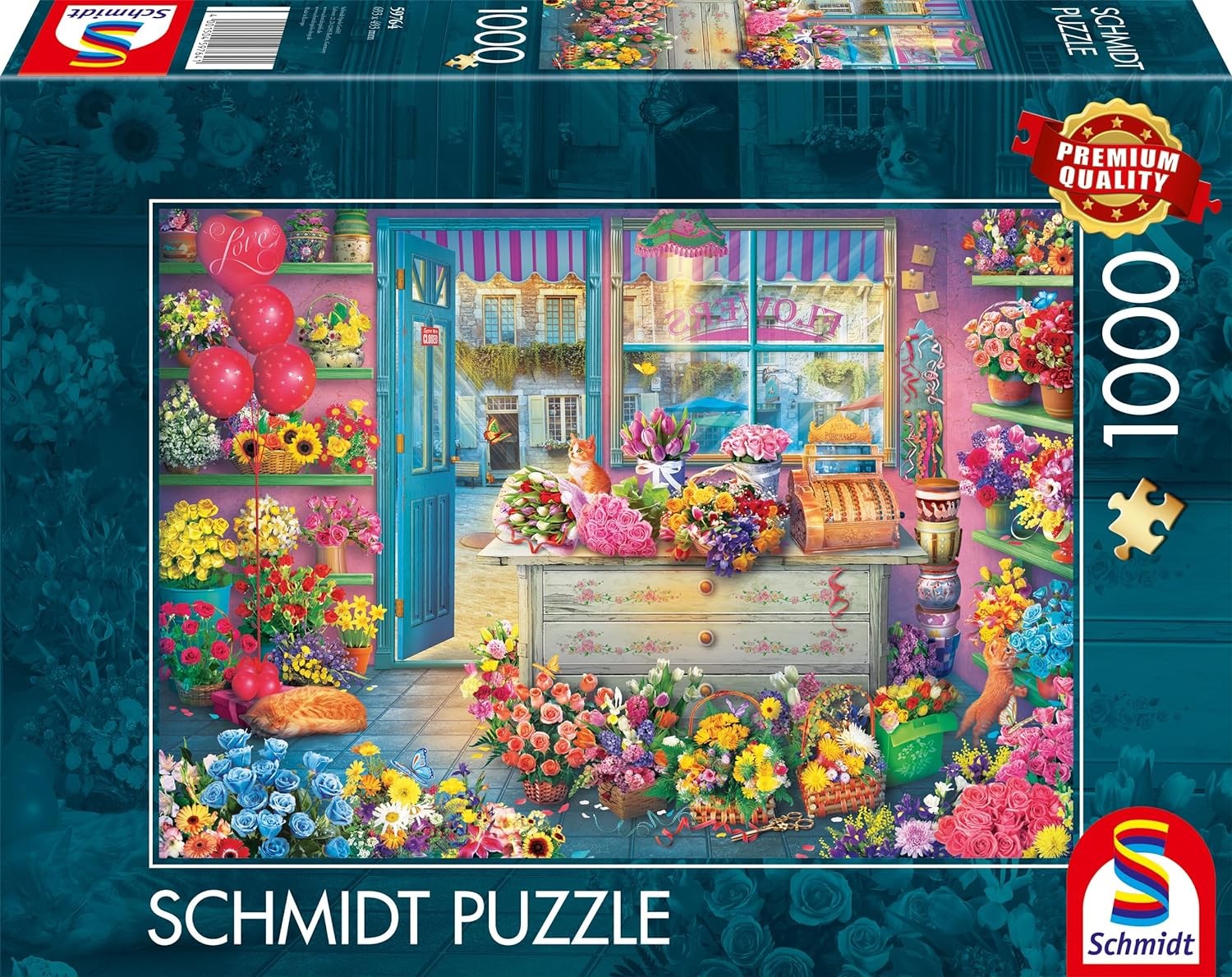 Puzzle - Bunter Blumenladen (1000 Teile)