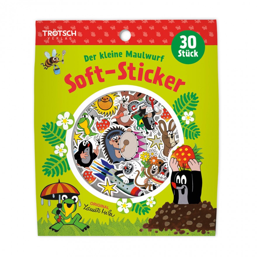 Der kleine Maulwurf - 30 Soft-Sticker (10er-VE)