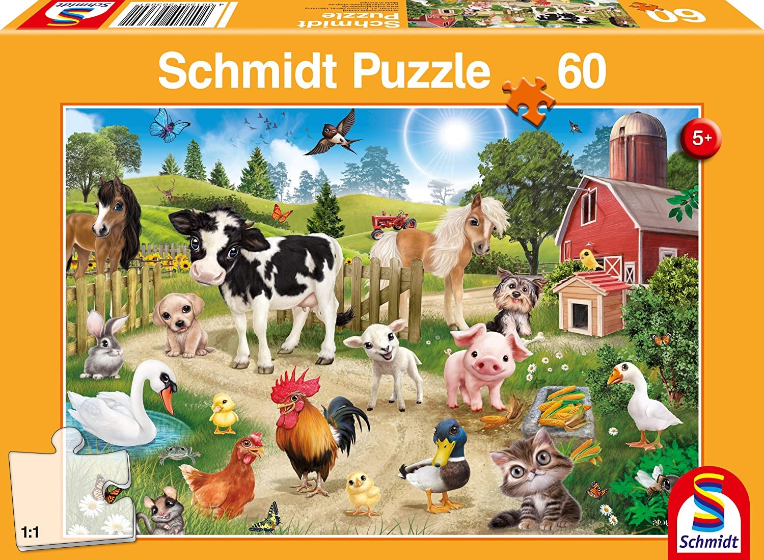 Puzzle - Animal Club: Bauernhoftiere (60 Teile)
