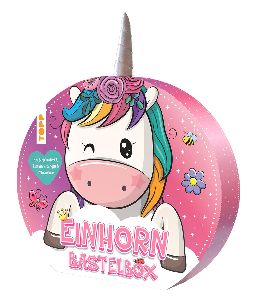 Einhorn-Bastelbox (Anleitungen, Bastelmaterial, Mitmachbuch)