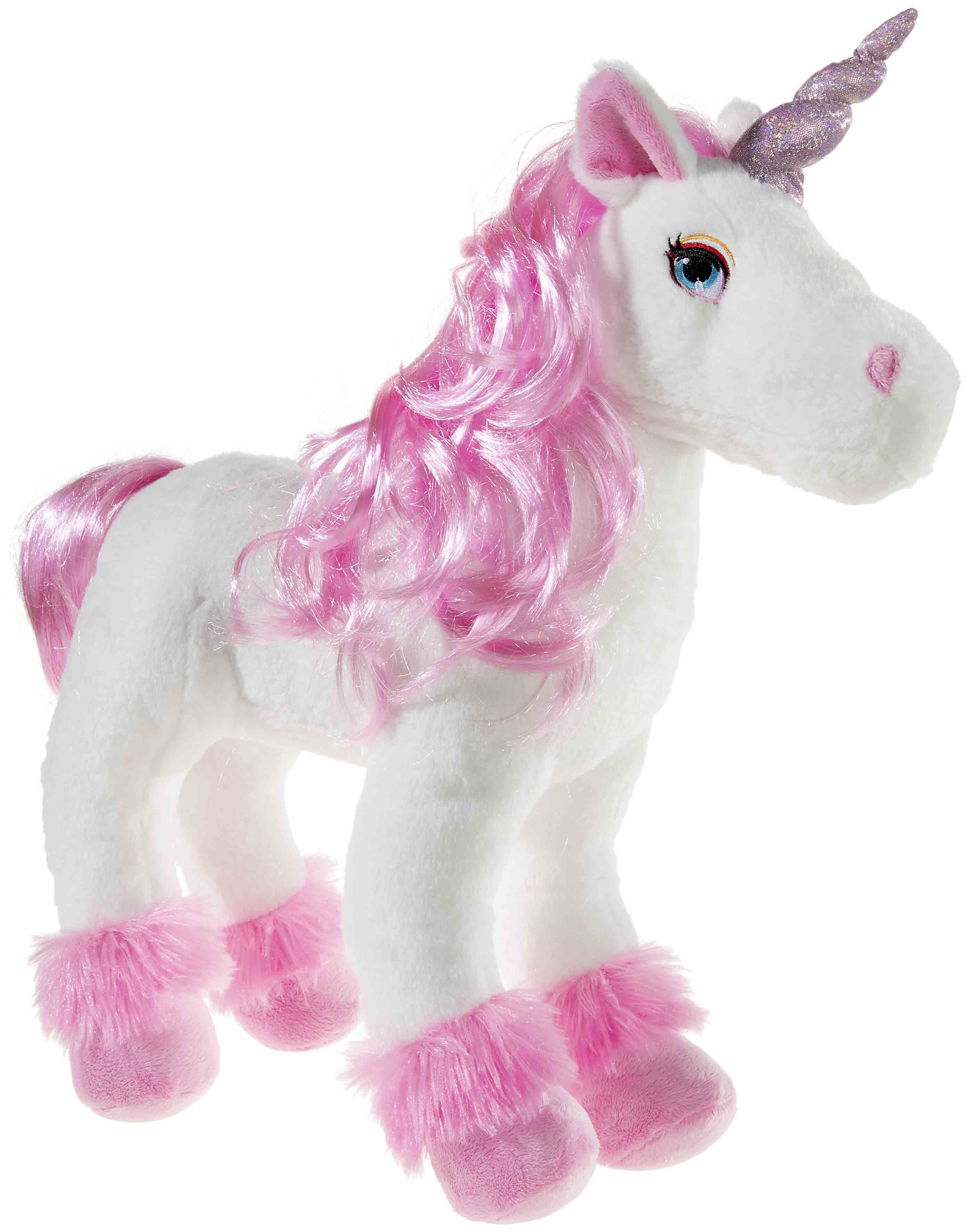 EINHORN mit Puppenhaar (Plüsch, 43cm)
