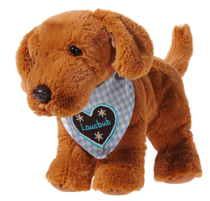 HUND mit Halstuch blau Lausbub (Plüsch, 22cm)