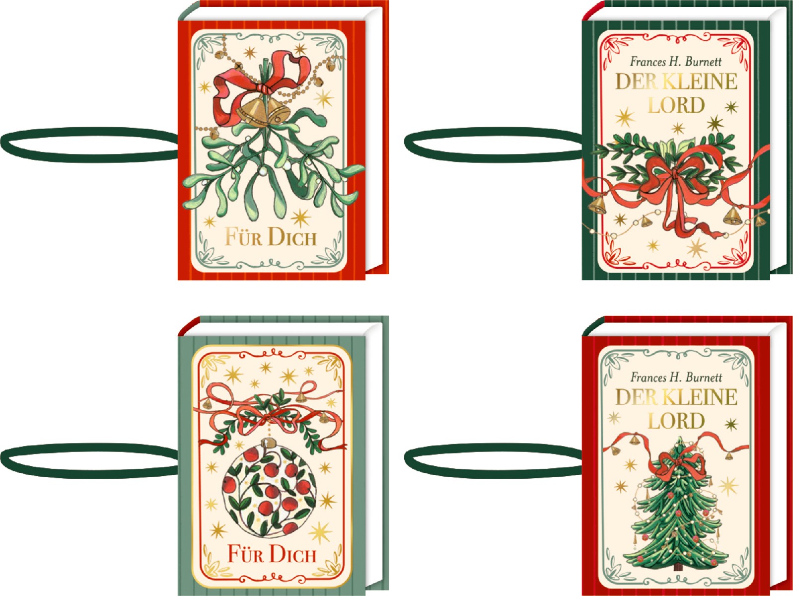 Anhänger-Bücher - Festliche Weihnachten