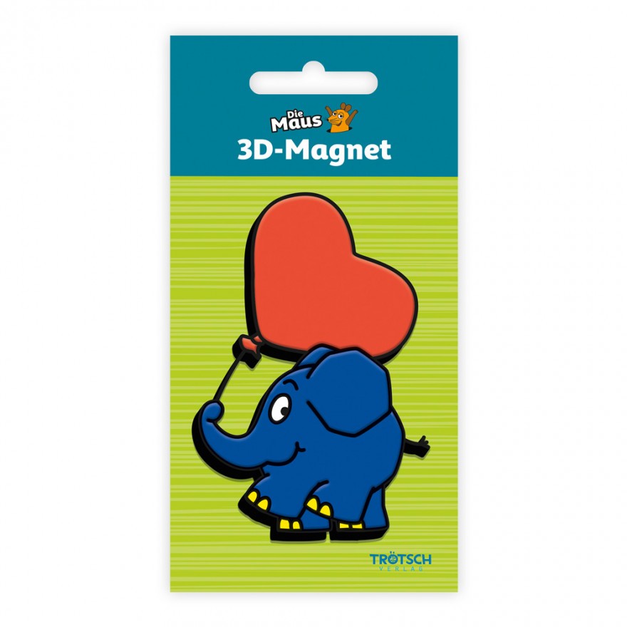 Der Elefant - 3D Magnet Herzballon (5er-VE)