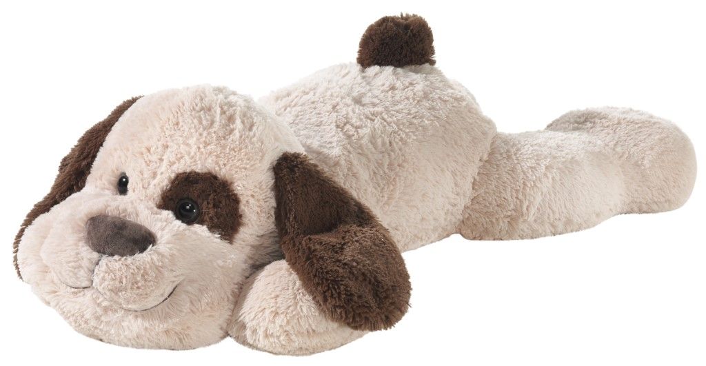 HUND XL liegend beige/braun (Plüsch, 125cm)