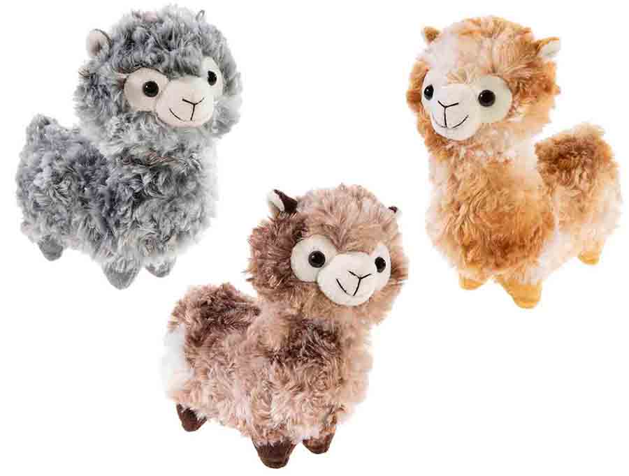 LAMA stehend 3-fach sortiert (Plüsch, 18cm)