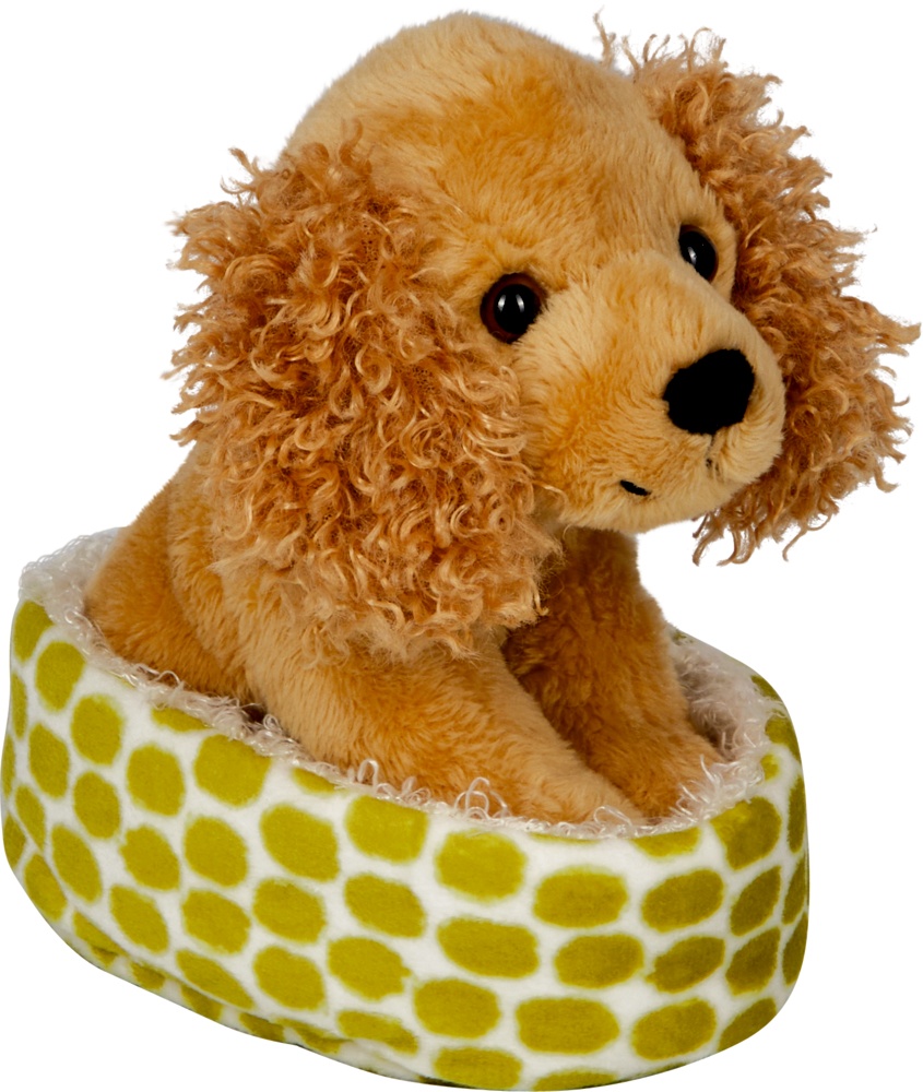 Cocker Spaniel Chip im Korb (14cm) (2er-VE)