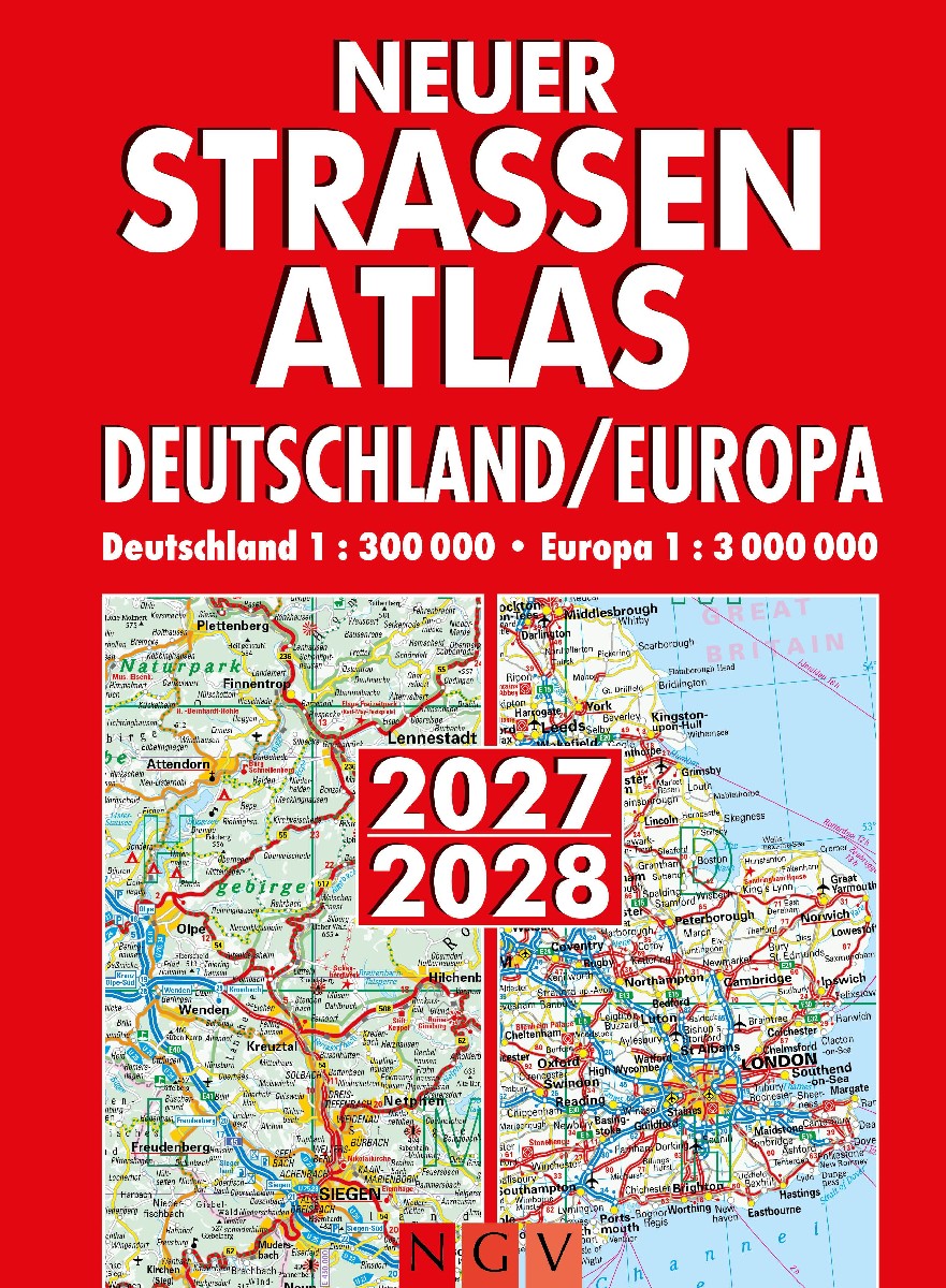 Neuer Straßenatlas Deutschland/Europa 2027/2028
