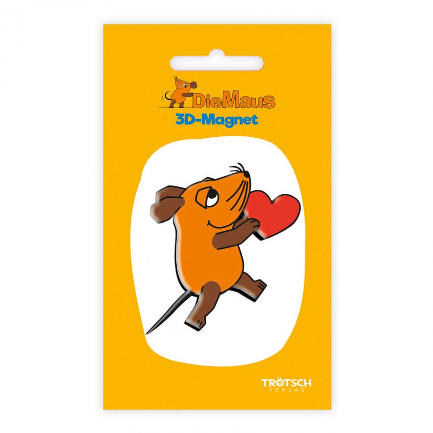 Die Maus - 3D-Magnet Herz (5er-VE)