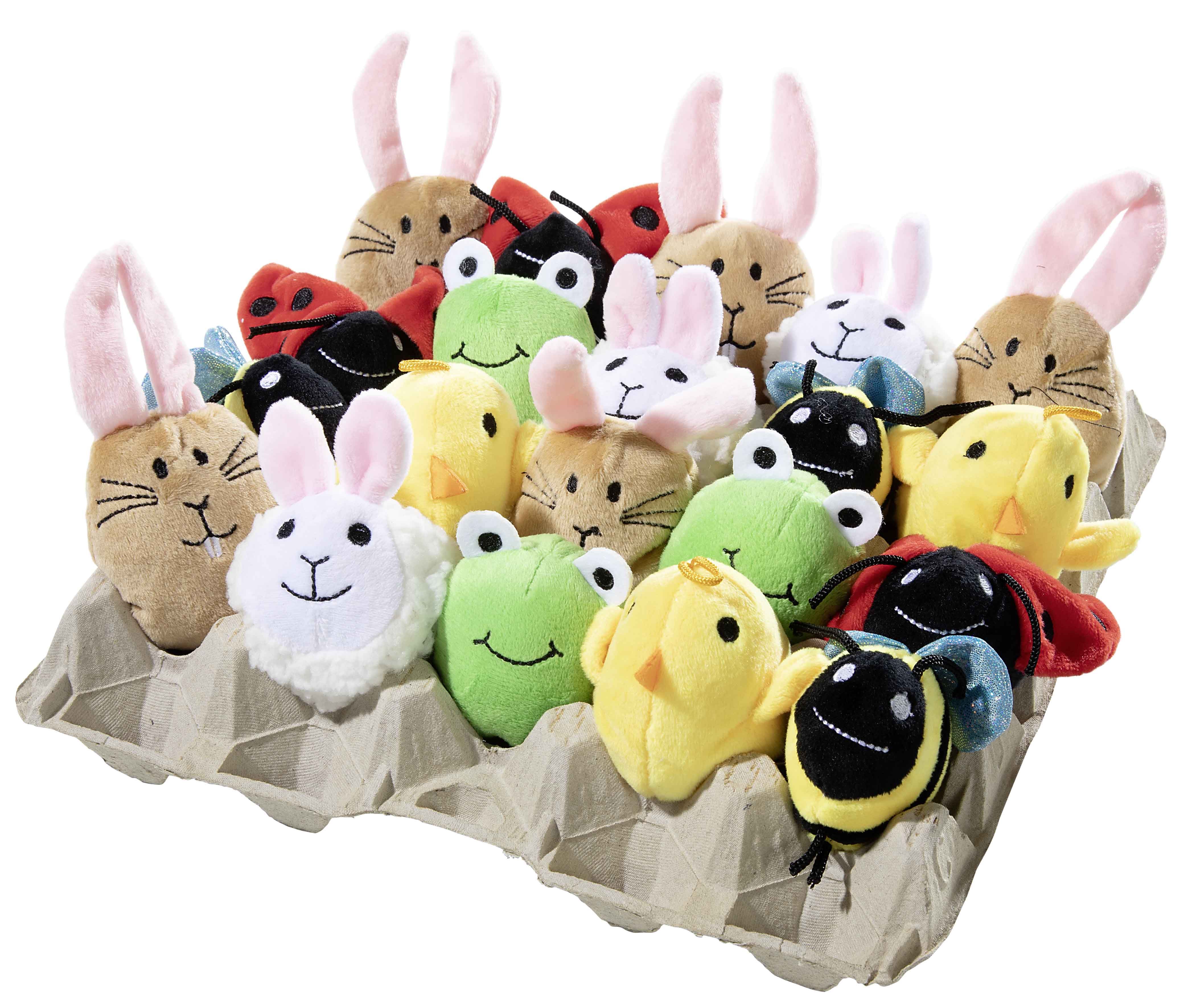 SORTIMENT Frühjahr/Ostern in der Eierschachtel (Plüsch, 8cm)