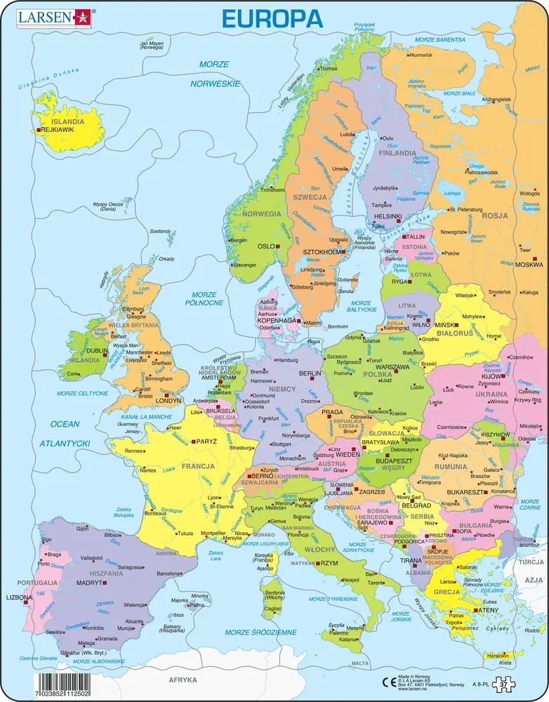 Puzzle - Europa (political/polish)