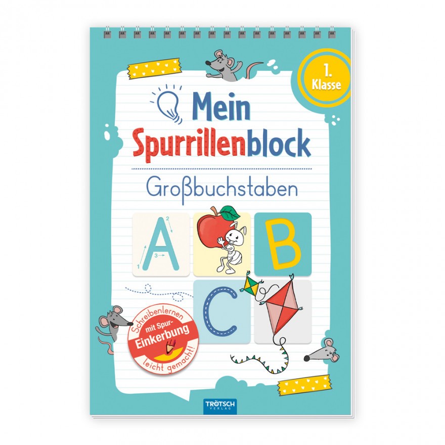 Mein Spurrillenblock: Großbuchstaben (1. Klasse)