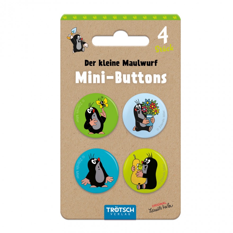 Der kleine Maulwurf - 4er-Set Mini-Buttons (10er-VE)