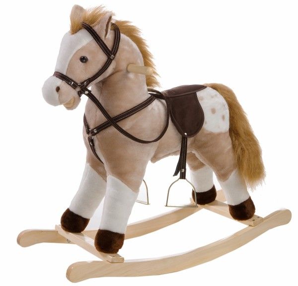 SCHAUKEL-PFERD mit Stimme (Plüsch, 74cm)