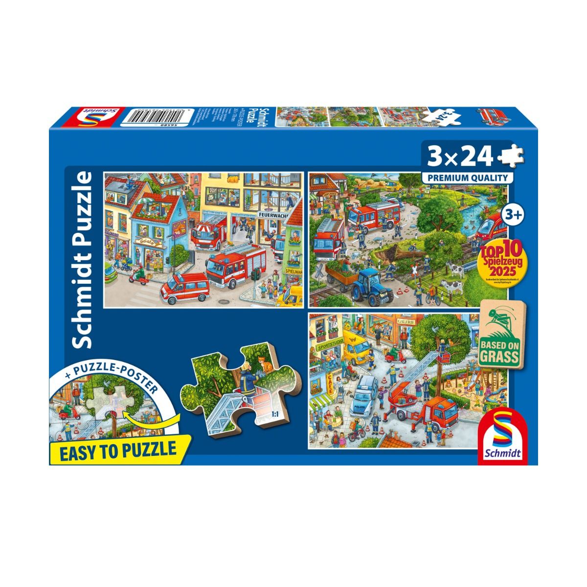 Puzzle - Feuerwehr (3x24 Teile)