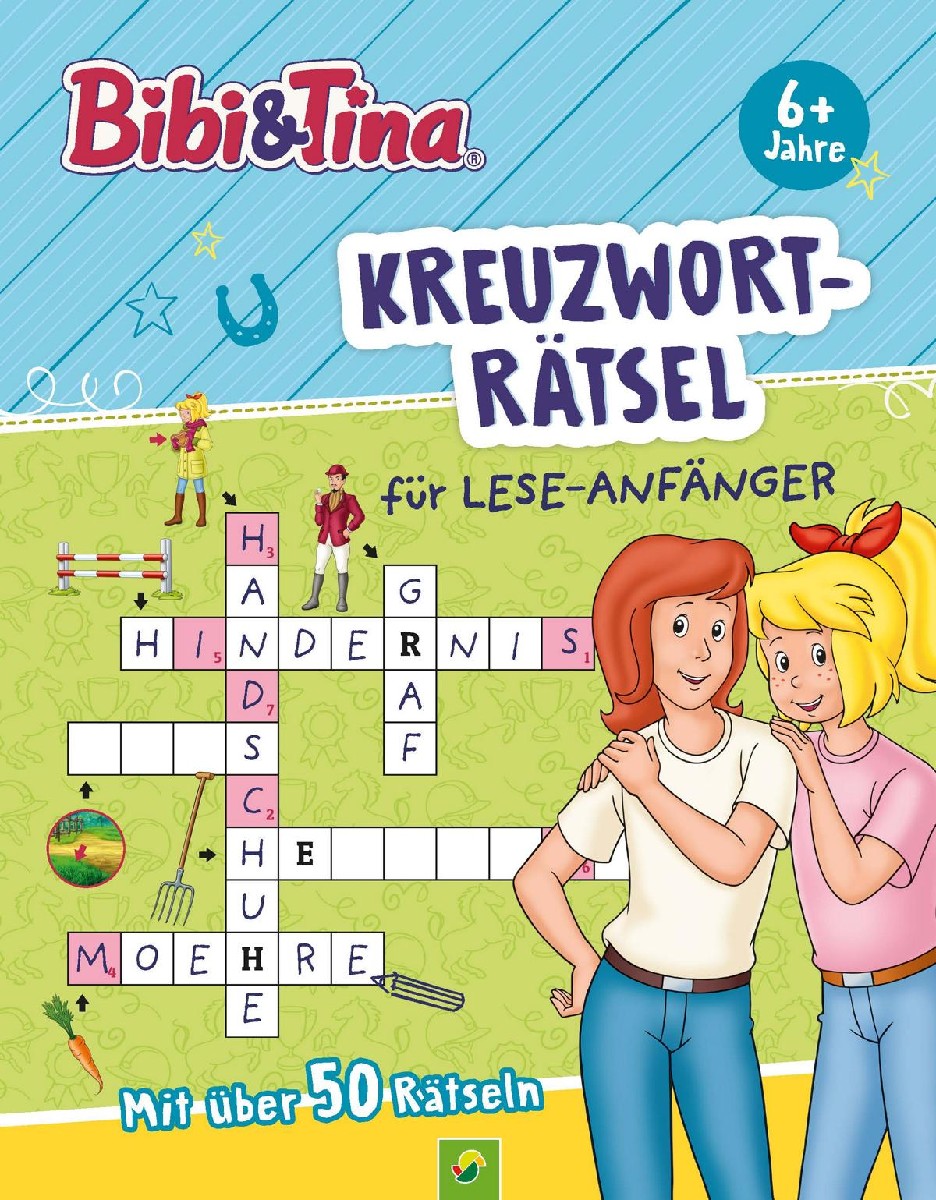 Bibi und Tina: Kreuzworträtsel für Lese-Anfänger
