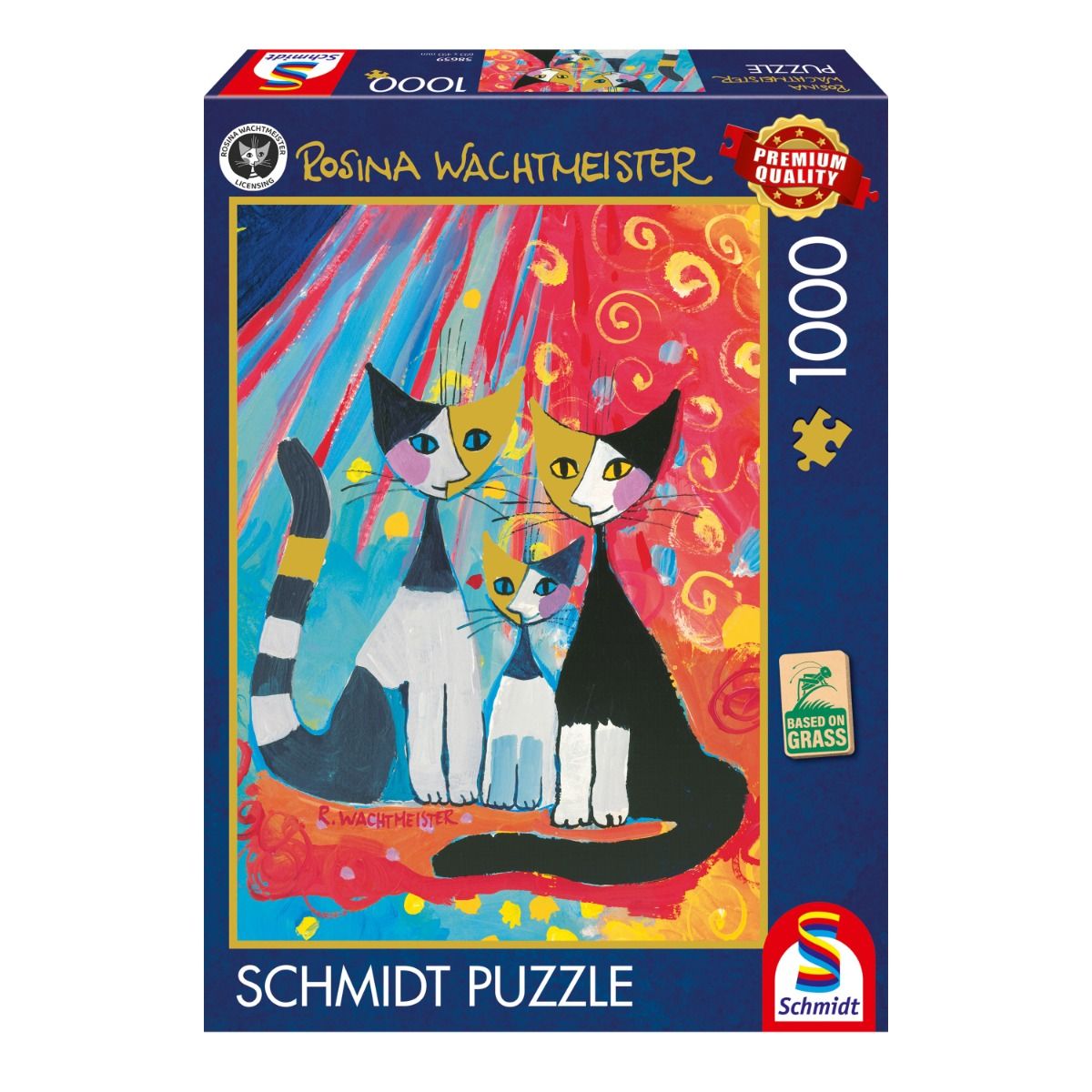 Puzzle - Rosina Wachtmeister: Glückliche Katzenfamilie (1000