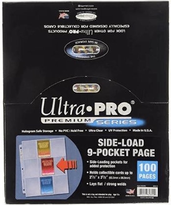 Kartenschutzhüllen: 9er-Hüllen - seitlicher EInschub (100 Se