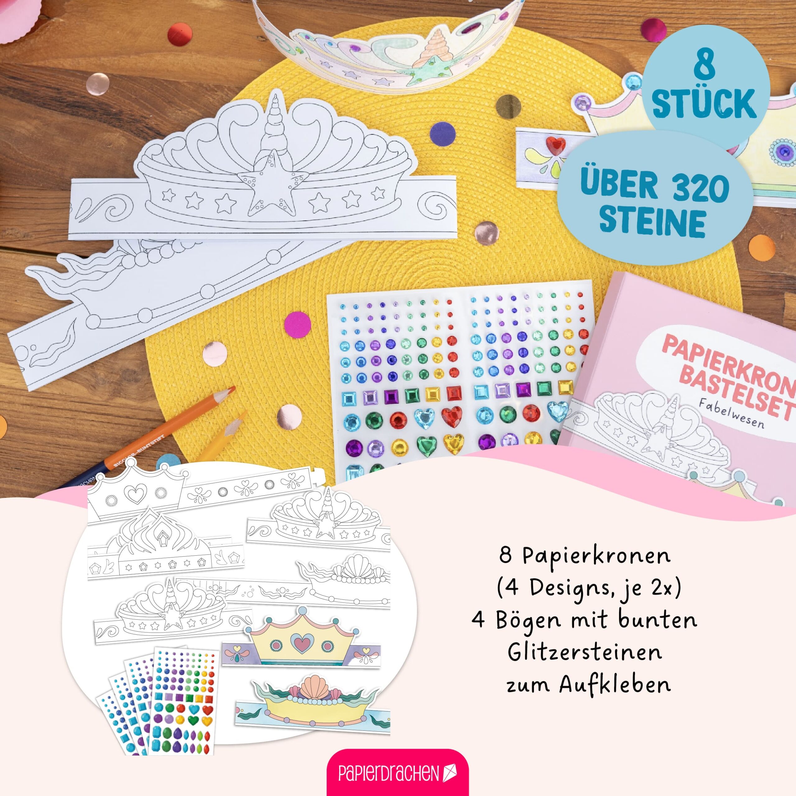 Bastelset Papierkronen Diademe