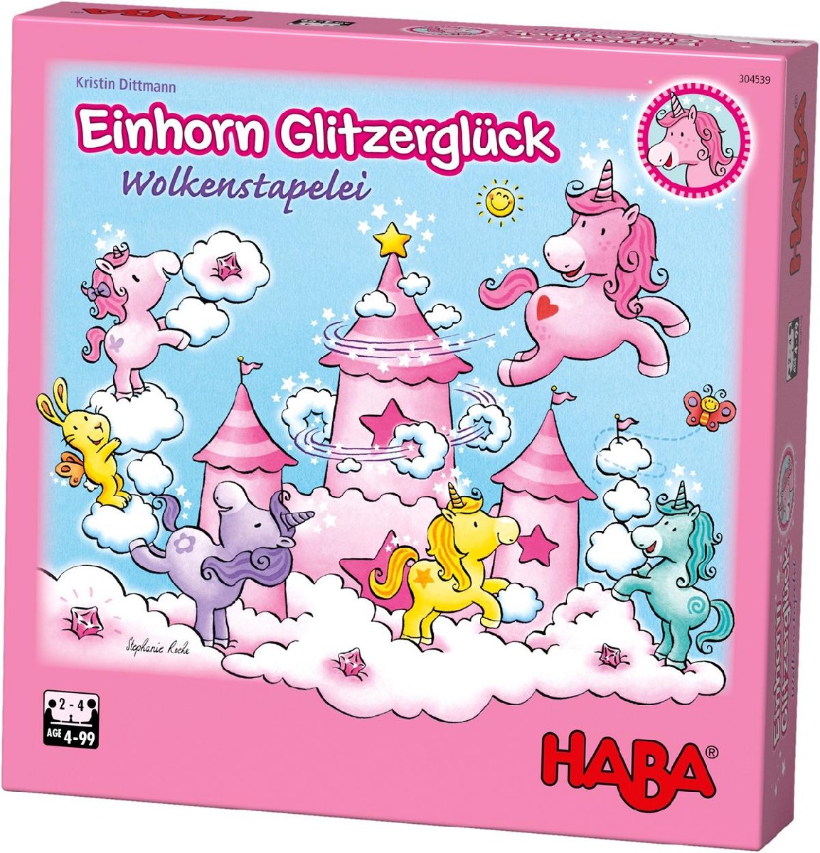 Einhorn Glitzerglück - Wolkenstapelei (Kinderspiel)