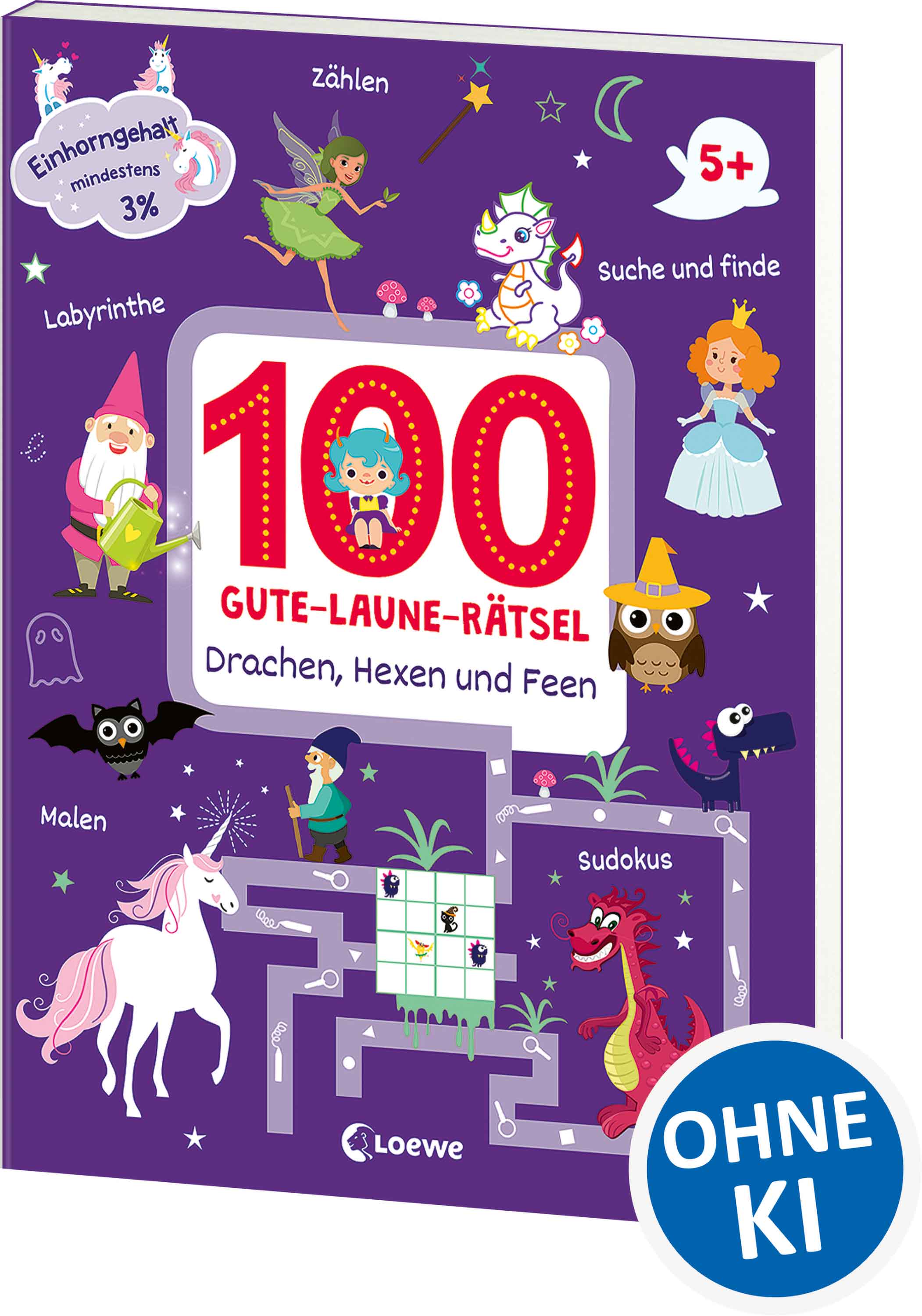 100 Gute-Laune-Rätsel - Drachen, Hexen und Feen