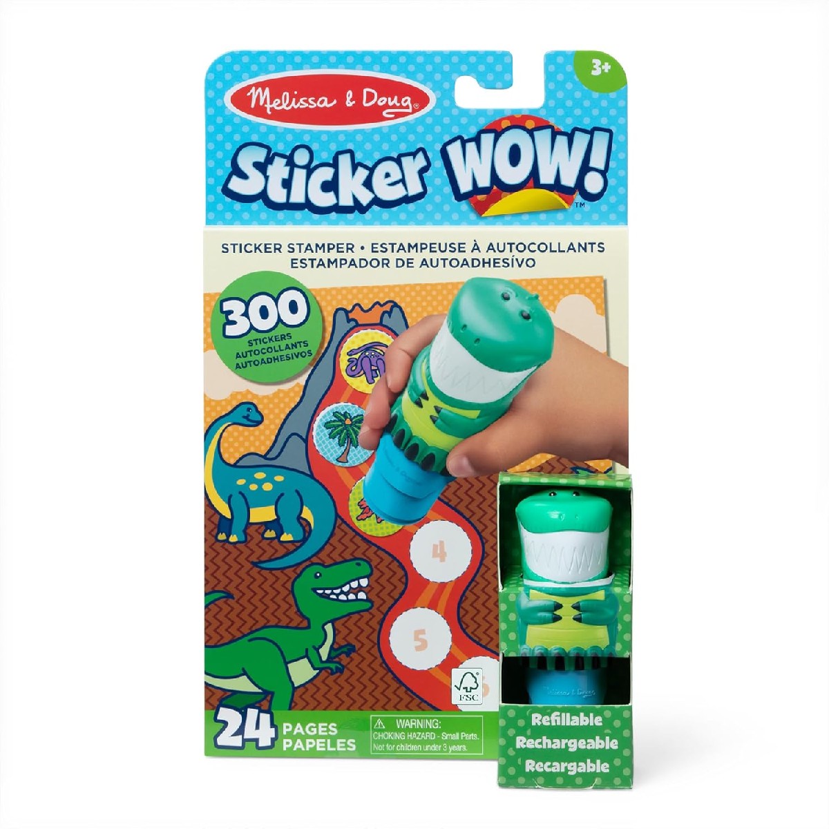 Melissa & Doug: Sticker Wow! Dino Sticker Stempelset