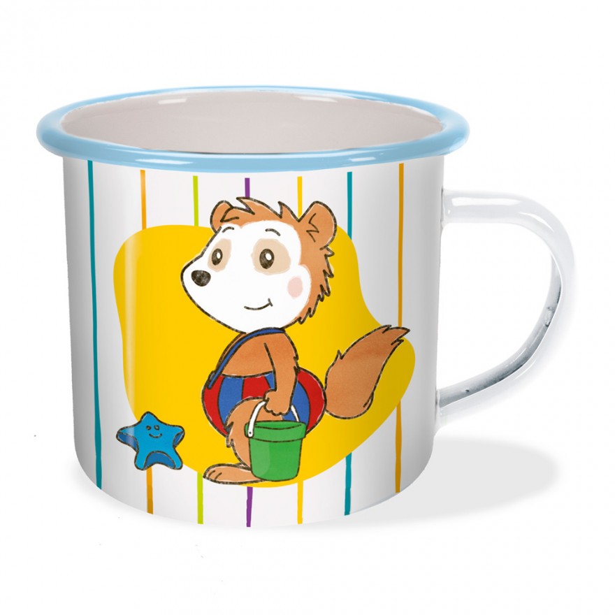 Bobo Siebenschläfer - Emaillebecher Streifen