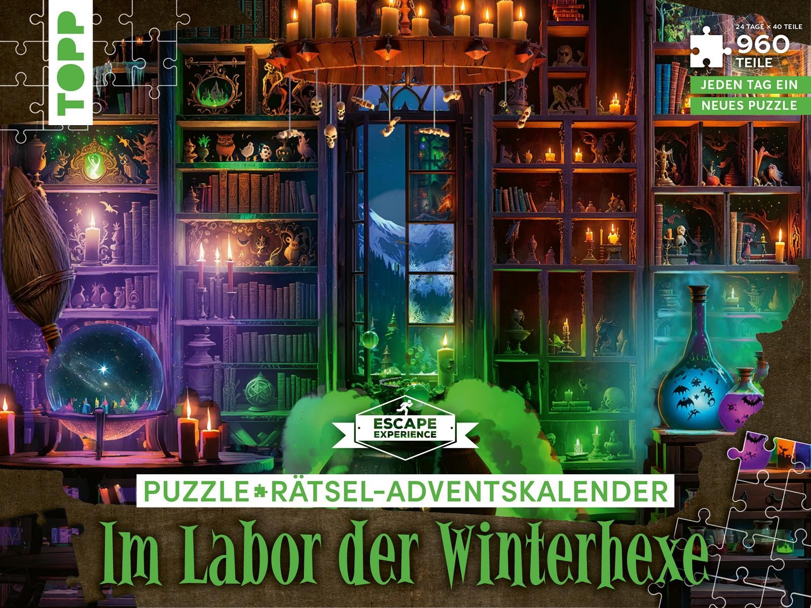 Puzzle-Rätsel-Adventskalender - Im Labor der Winterhexe