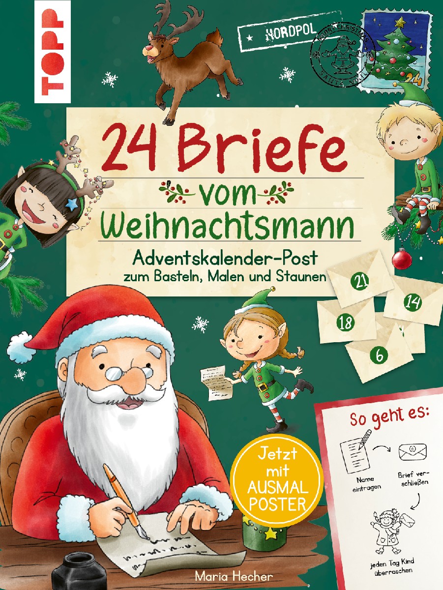 24 Briefe vom Weihnachtsmann. Adventskalender-Post zum B...