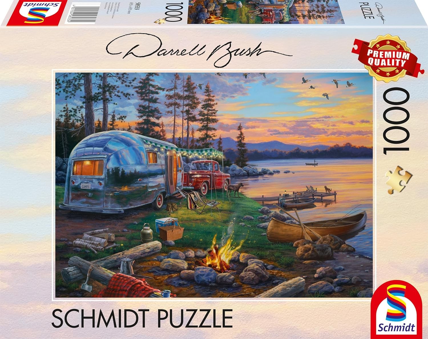 Puzzle - Campingidyll am See (1000 Teile)